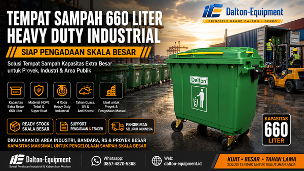 Distributor tempat sampah dalton 660 liter