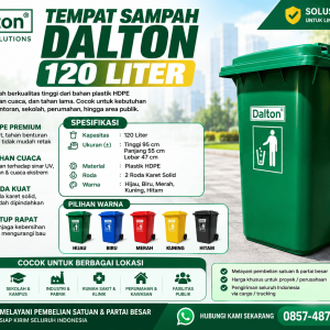 Tempat Sampah Roda 120 Liter (Dalton)