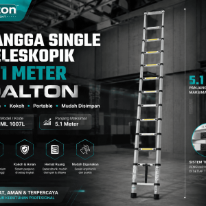 Supplier Tangga Single Teleskopik 5.1 meter Dalton ML 1007L