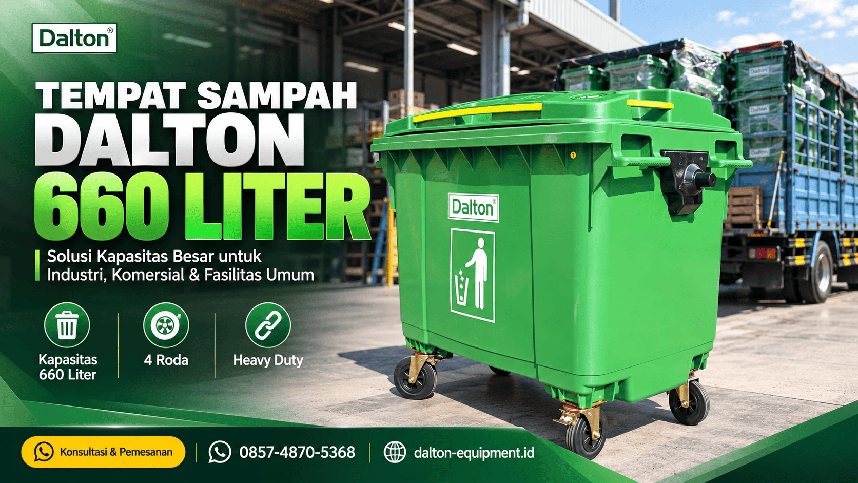 Importir Tong sampah 660 Liter
